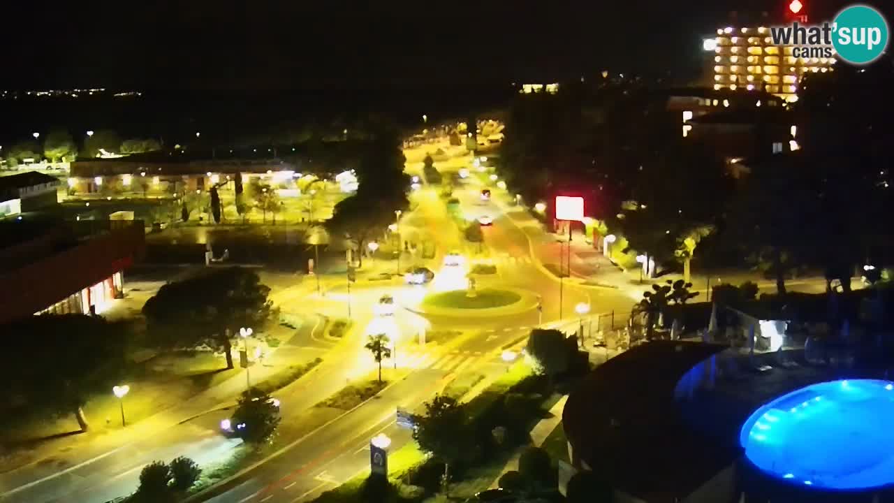 Portorož camera en vivo – vista del puerto deportivo y las canchas de tenis