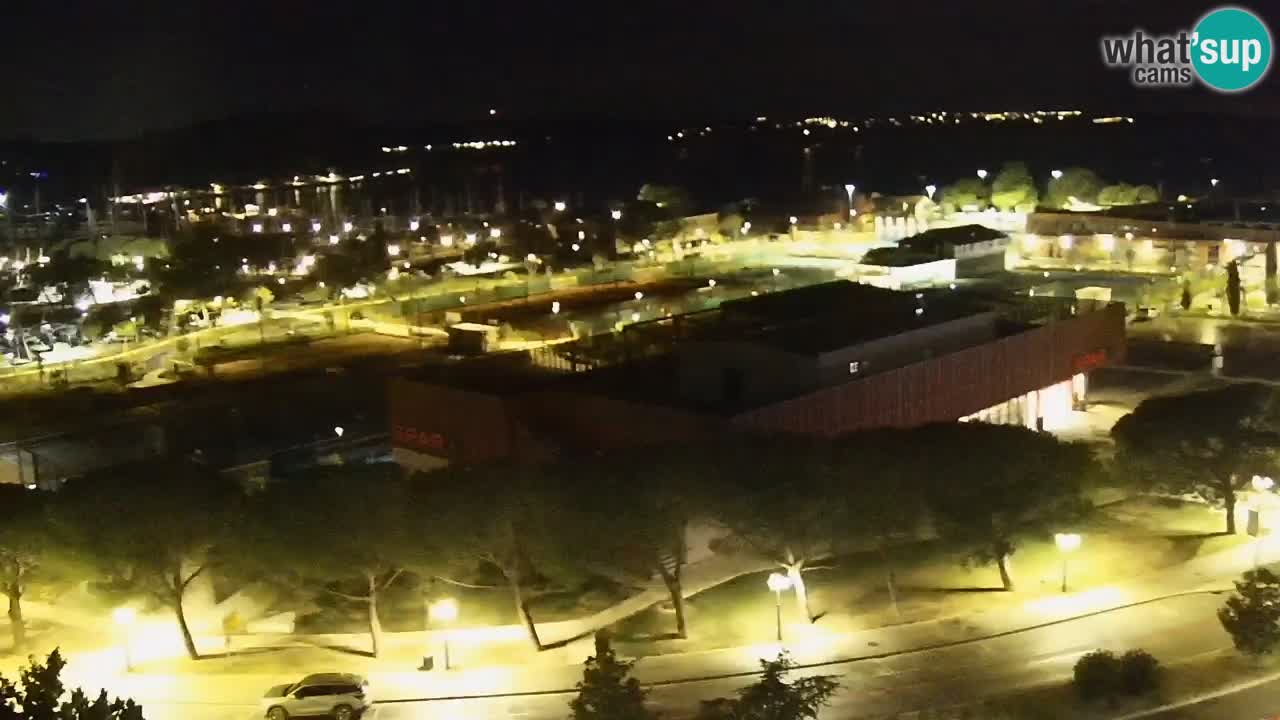 Portorož Webcam – Blick auf den Yachthafen und die Tennisplätze