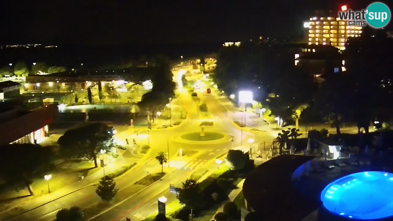 Portorož Live Webcam – vue sur la marina et les courts de tennis