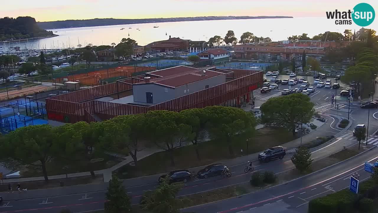 Portorose Live Webcam – vista sulla marina e i campi da tennis