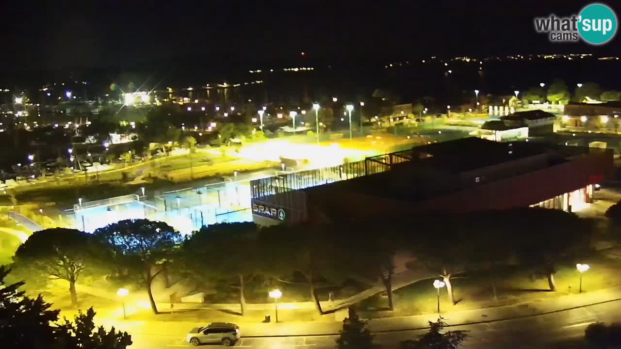 Portorose Live Webcam – vista sulla marina e i campi da tennis