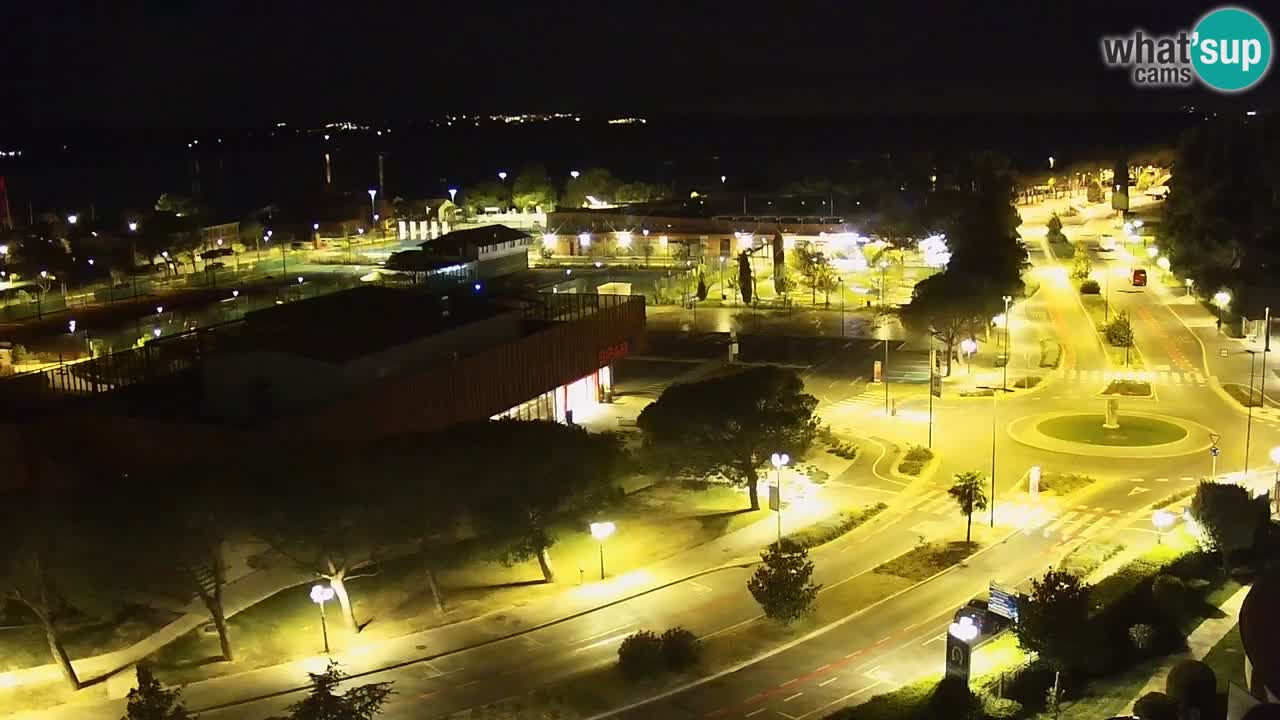 Portorož Webcam – Blick auf den Yachthafen und die Tennisplätze