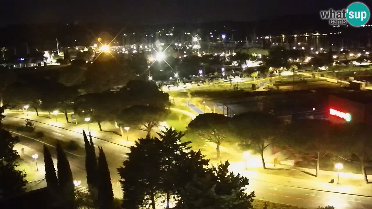 Portorose Live Webcam – vista sulla marina e i campi da tennis