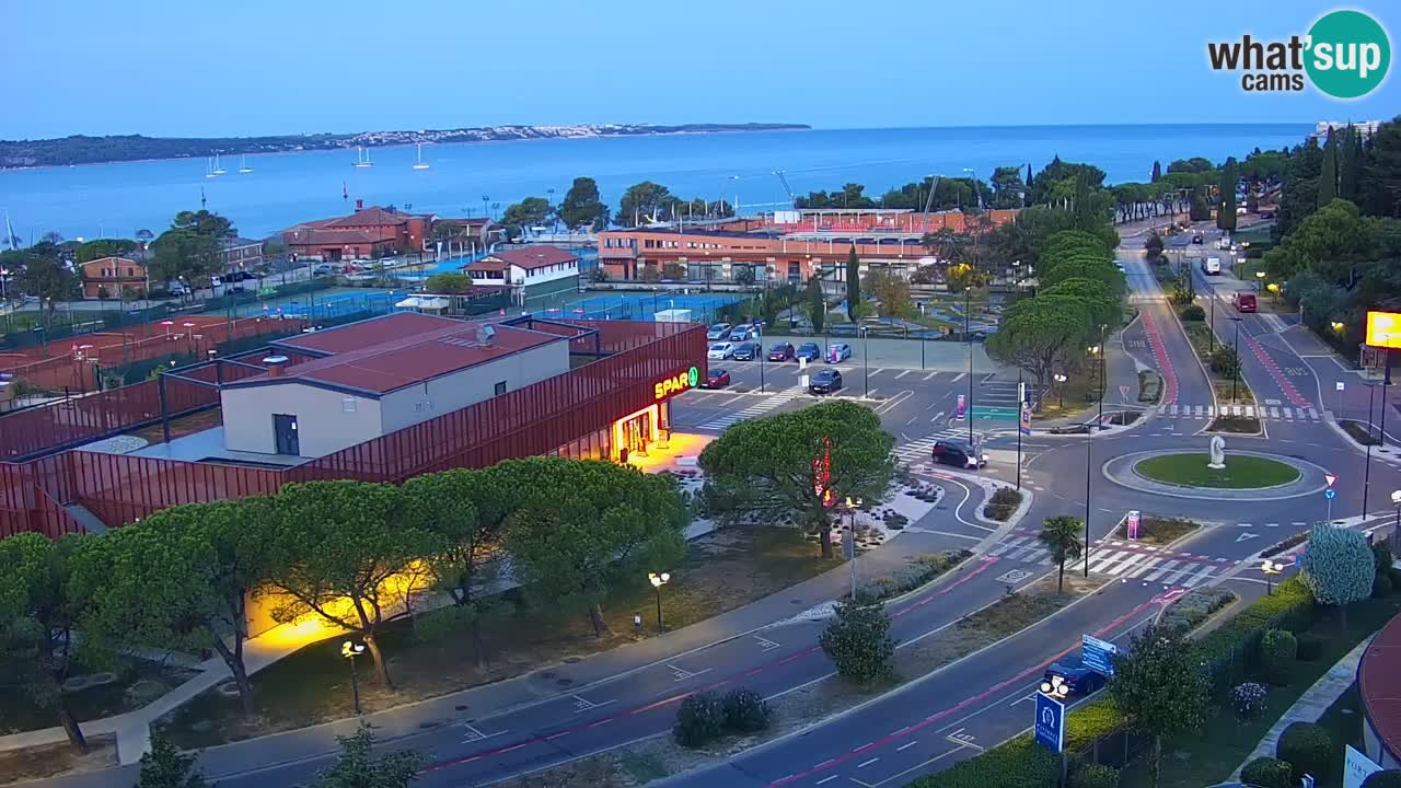 Portorož Live Webcam – view of the marina and tennis courts