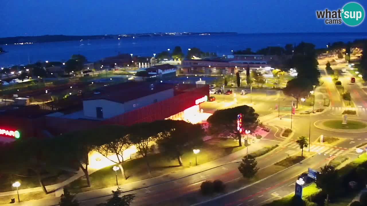 Portorož Webcam – Blick auf den Yachthafen und die Tennisplätze