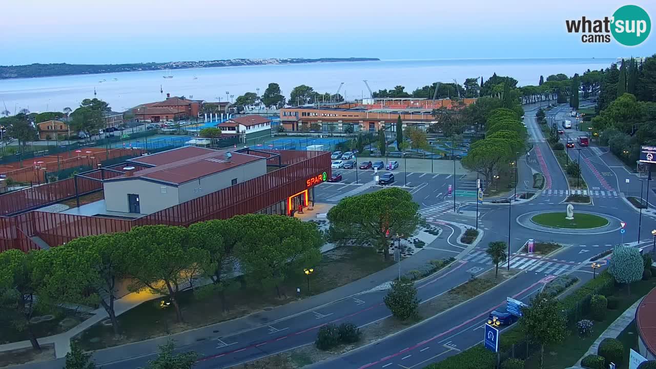 Portorose Live Webcam – vista sulla marina e i campi da tennis