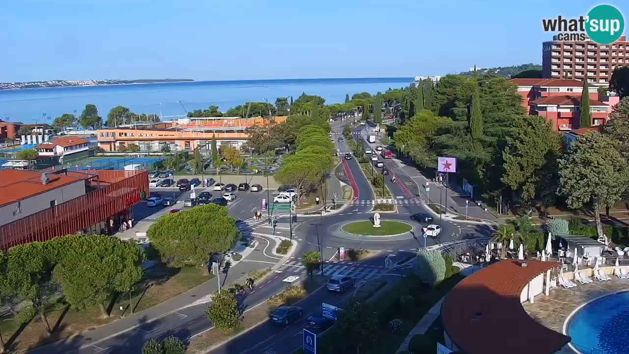 Portorož Live Webcam – view of the marina and tennis courts