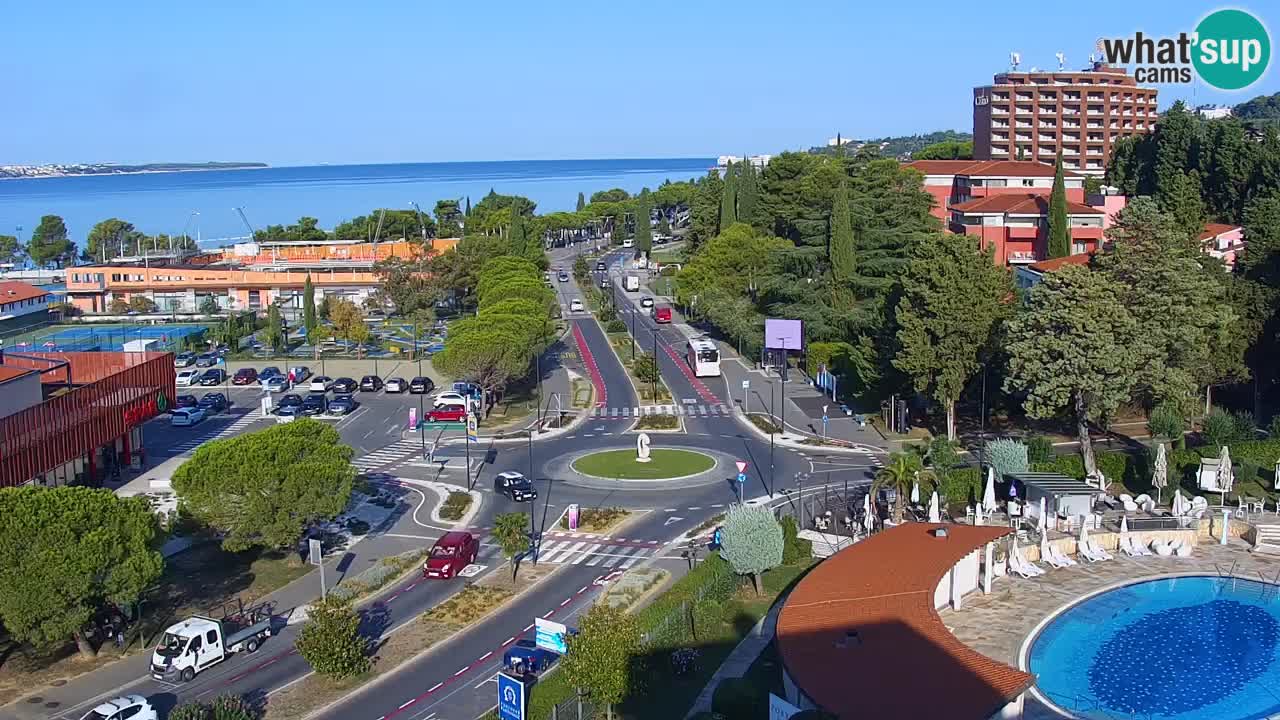 Portorož Live Webcam – vue sur la marina et les courts de tennis