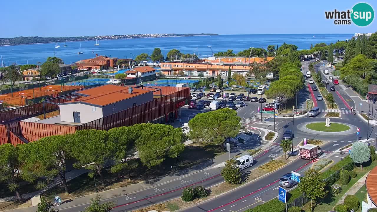 Portorož Live Webcam – view of the marina and tennis courts