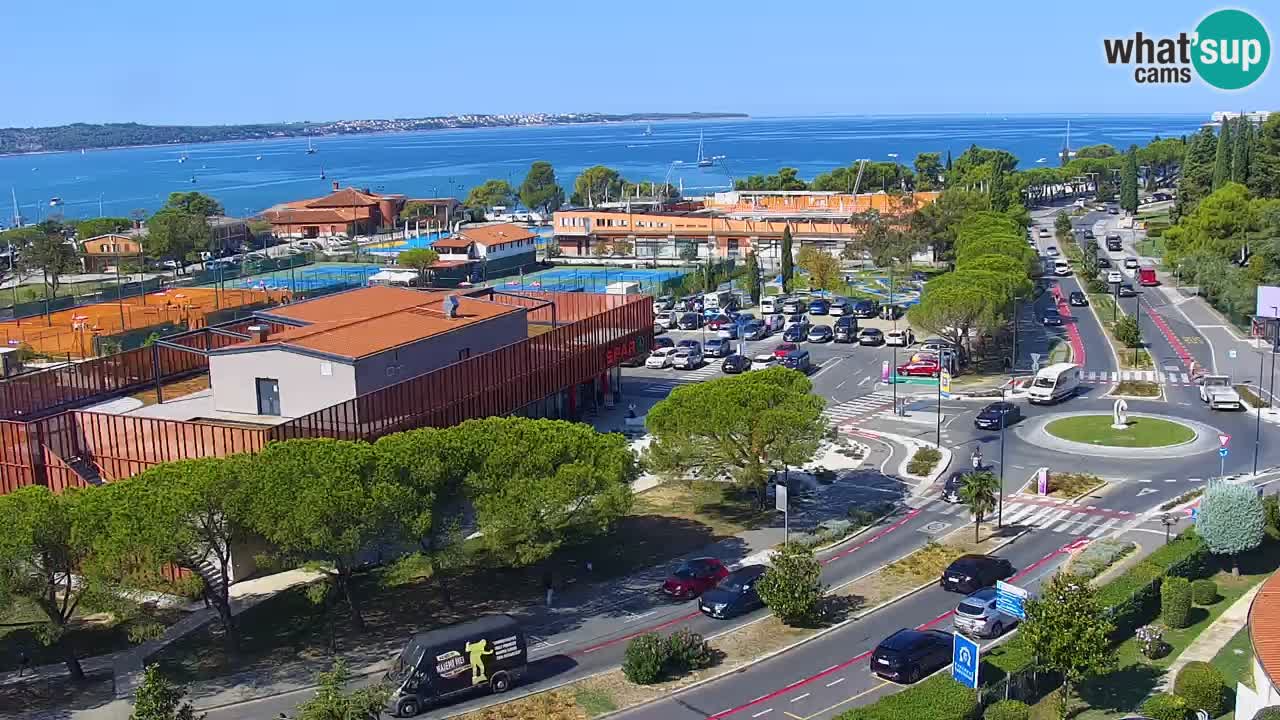 Portorose Live Webcam – vista sulla marina e i campi da tennis