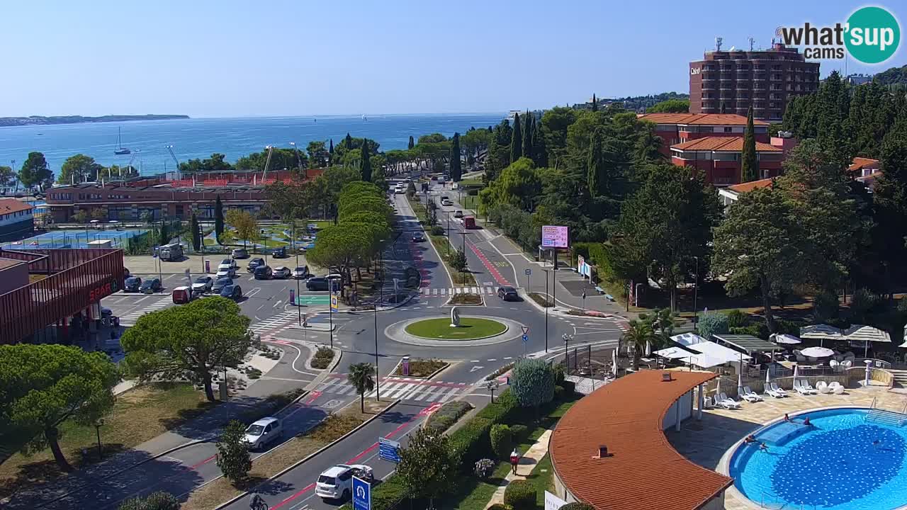 Portorose Live Webcam – vista sulla marina e i campi da tennis