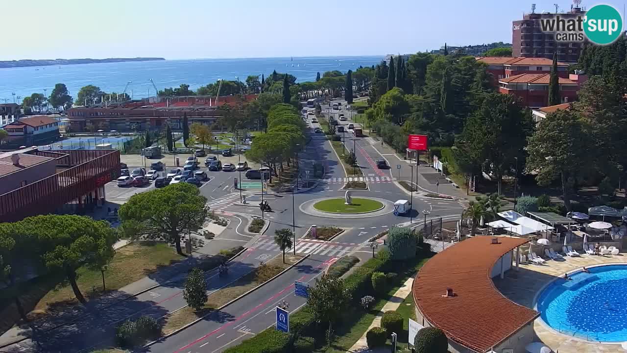 Portorož spletna kamera – pogled na marino in teniška igrišča