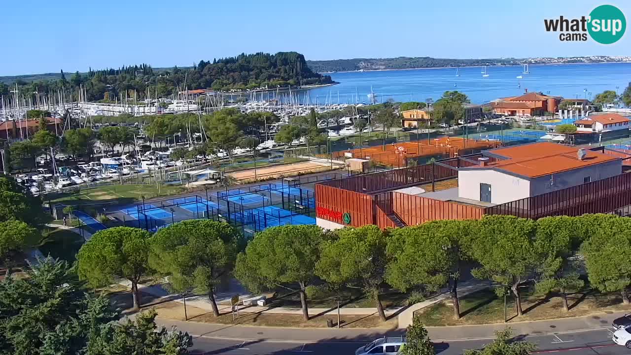 Portorož spletna kamera – pogled na marino in teniška igrišča