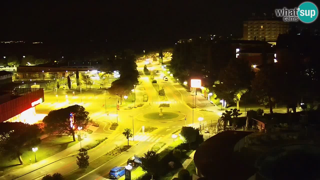Portorož Live Webcam – view of the marina and tennis courts