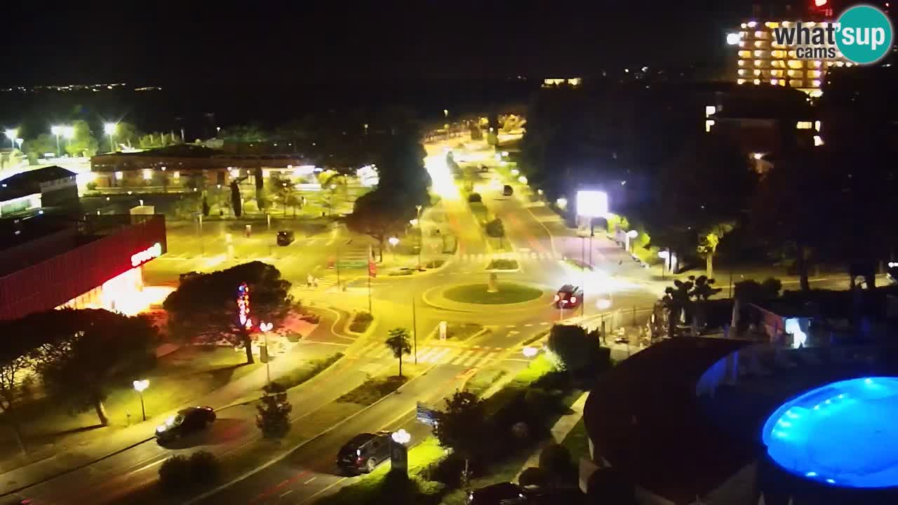 Portorož Webcam – Blick auf den Yachthafen und die Tennisplätze