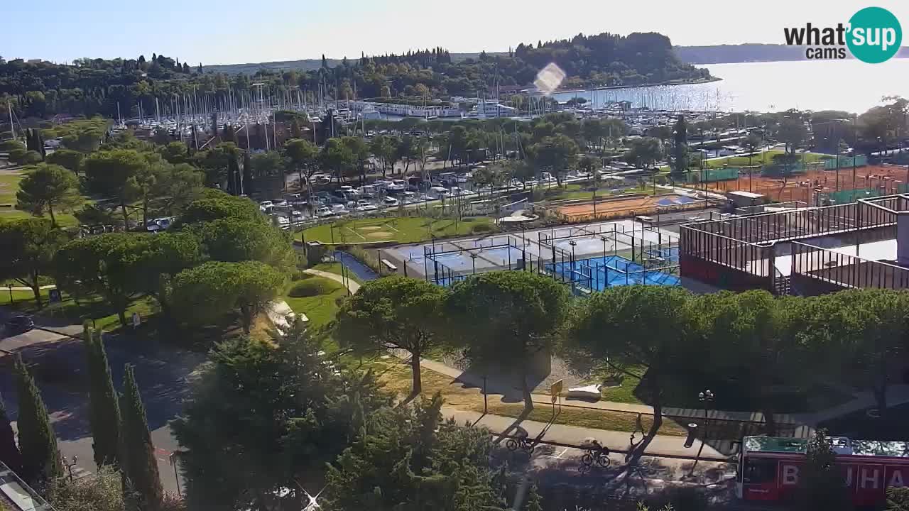 Portorose Live Webcam – vista sulla marina e i campi da tennis