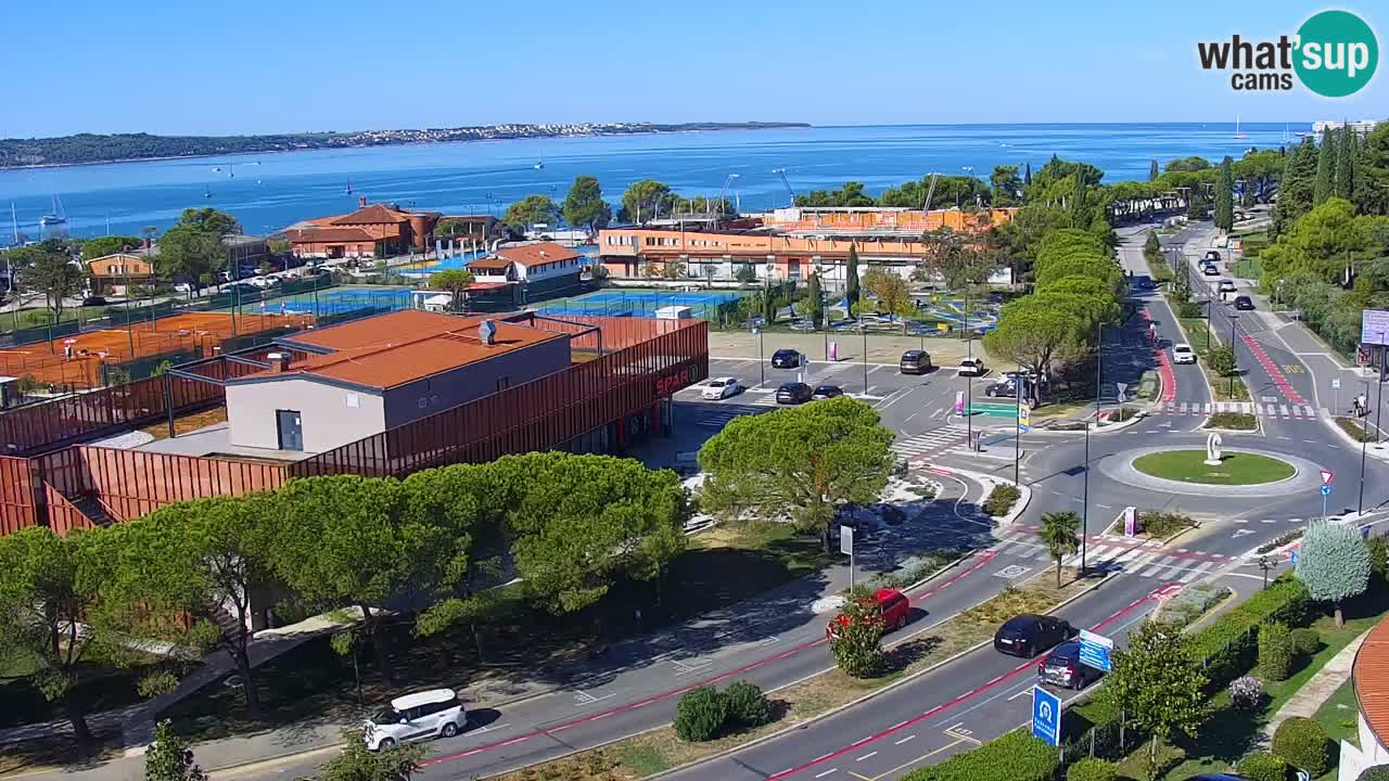 Portorož Live Webcam – view of the marina and tennis courts