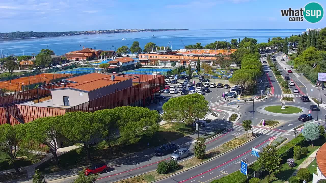 Portorose Live Webcam – vista sulla marina e i campi da tennis