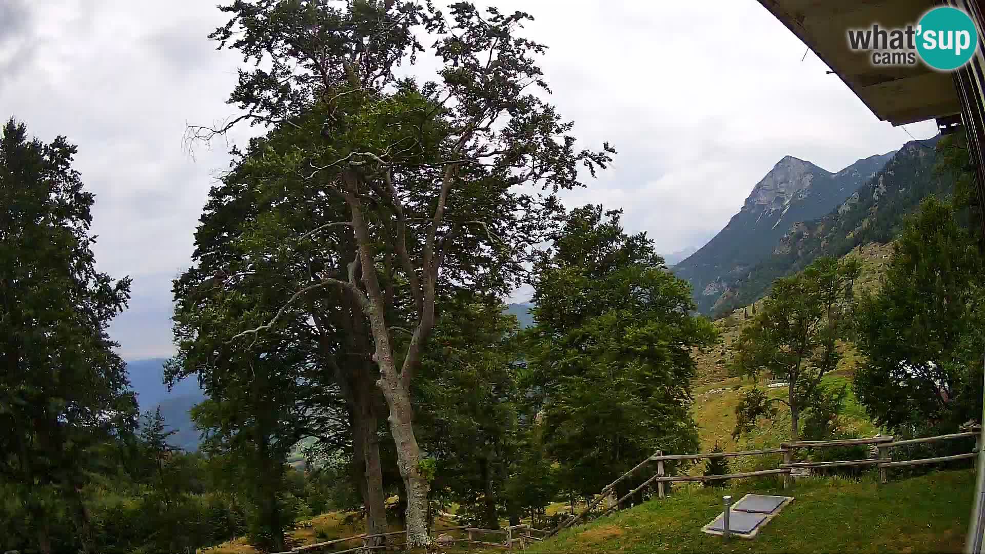 Cámara en vivo de la cabaña de montaña Planina Razor (1315) | vista hacia Tolminski Migovec