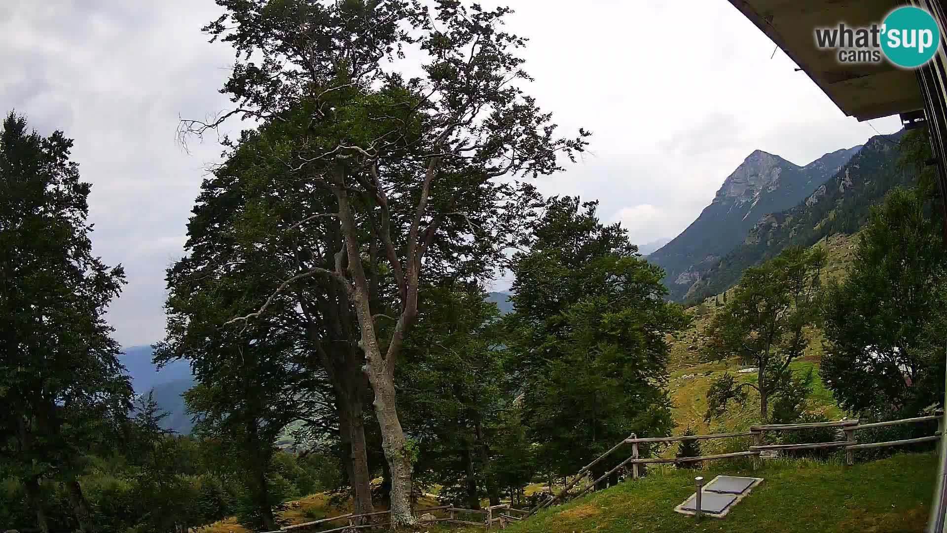 Planina Razor Mountain Hut live cam (1315) | view to Tolminski Migovec