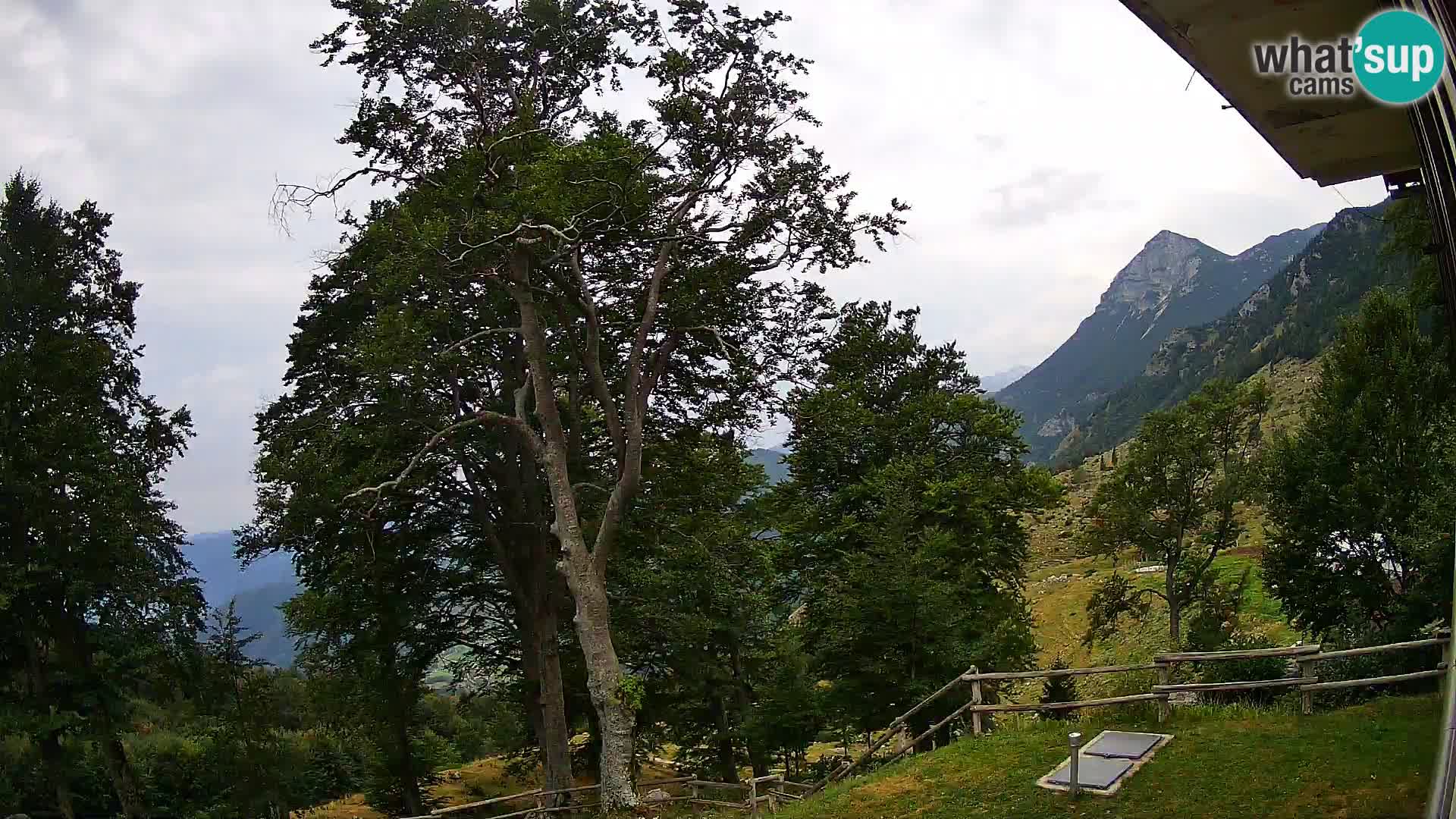 Baita di montagna Planina Razor webcam (1315) | vista su Tolminski Migovec