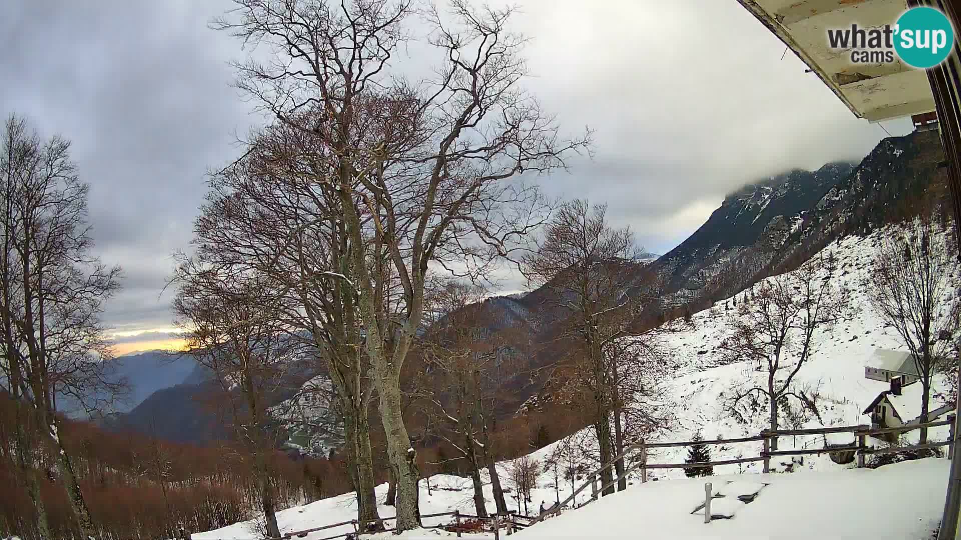 Baita di montagna Planina Razor webcam (1315) | vista su Tolminski Migovec