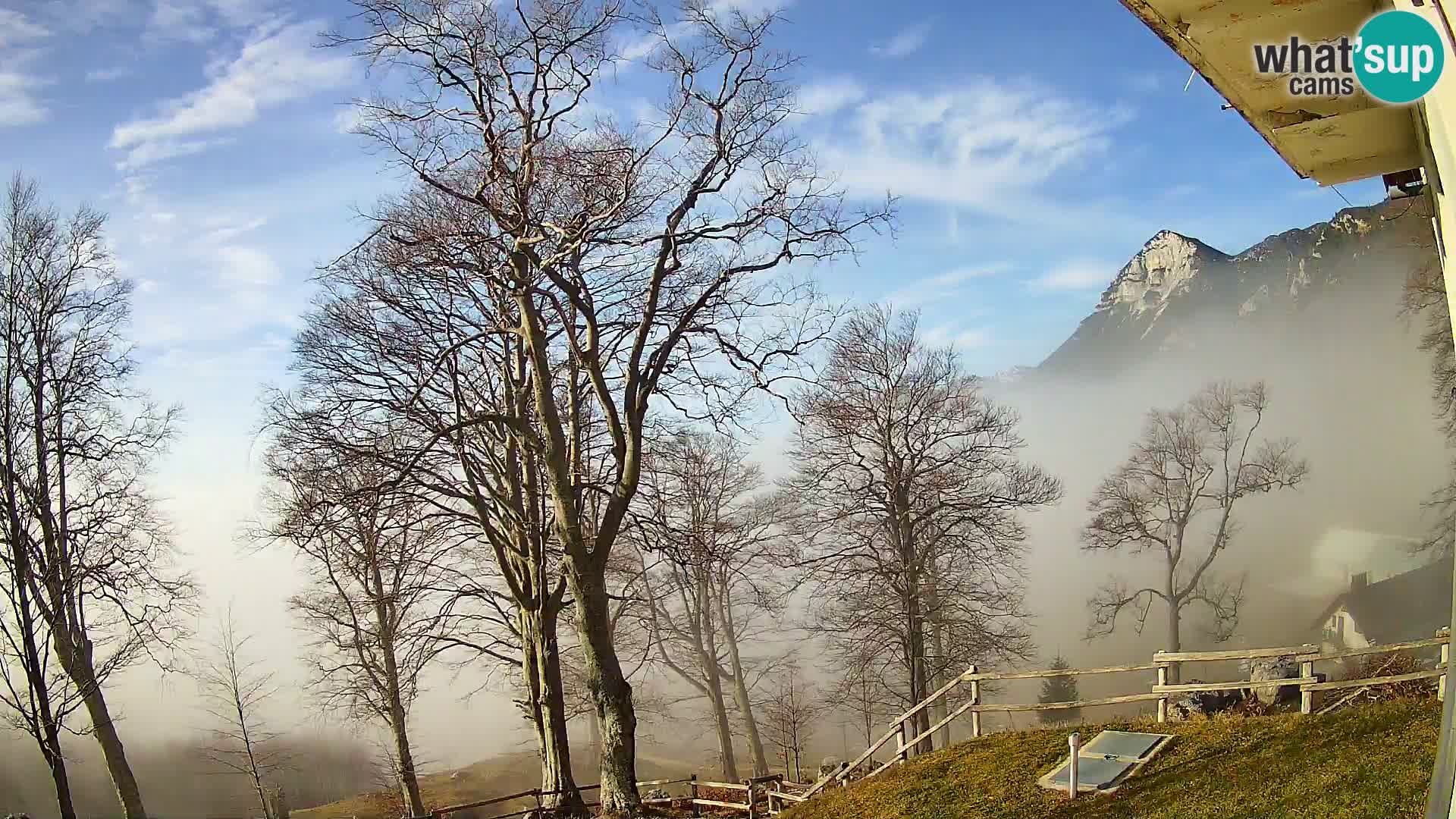 Cámara en vivo de la cabaña de montaña Planina Razor (1315) | vista hacia Tolminski Migovec