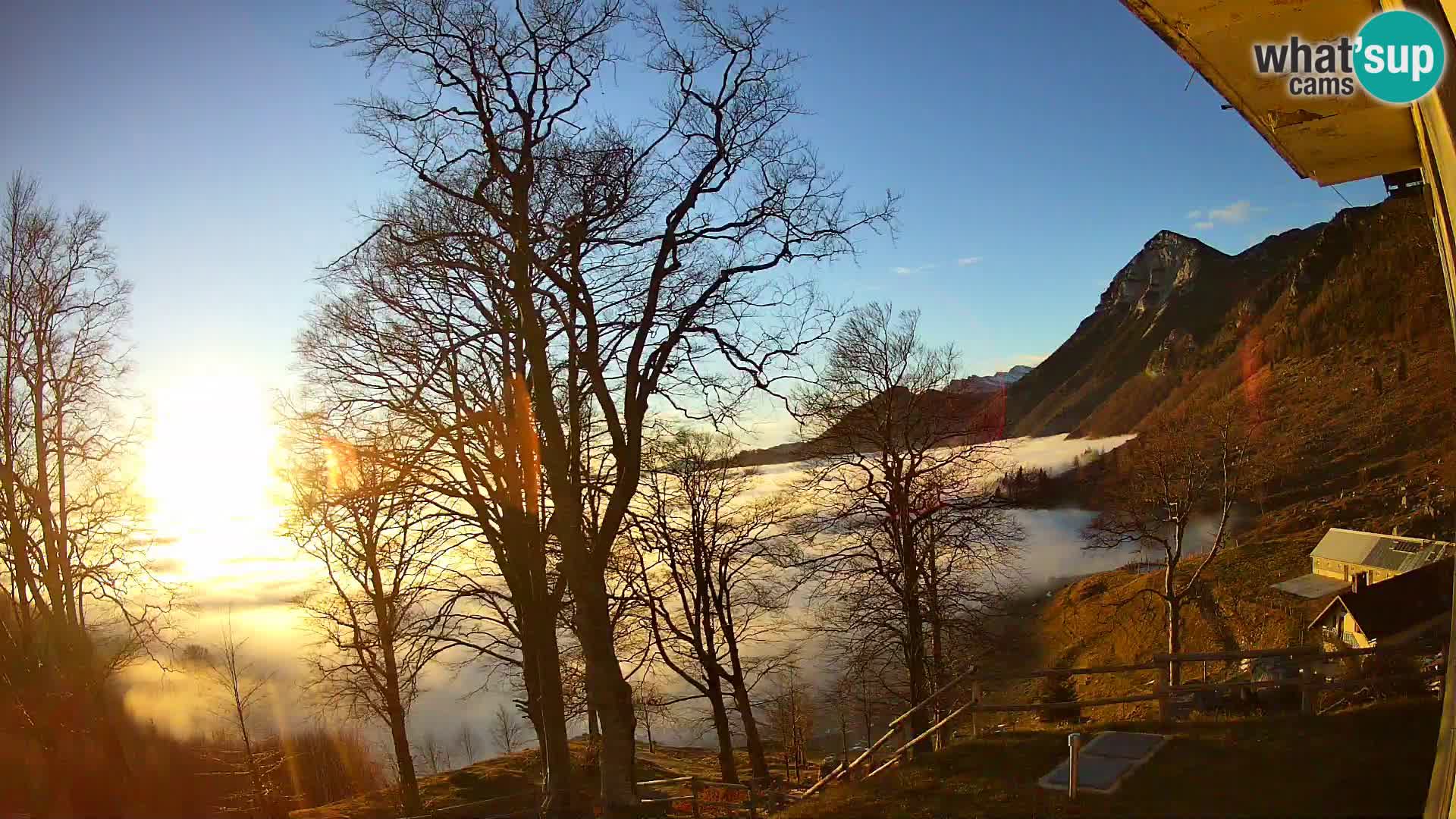 Baita di montagna Planina Razor webcam (1315) | vista su Tolminski Migovec