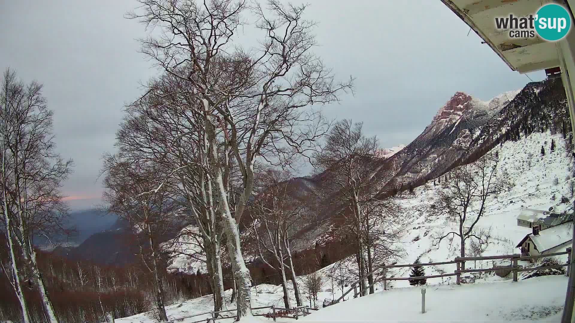 Baita di montagna Planina Razor webcam (1315) | vista su Tolminski Migovec