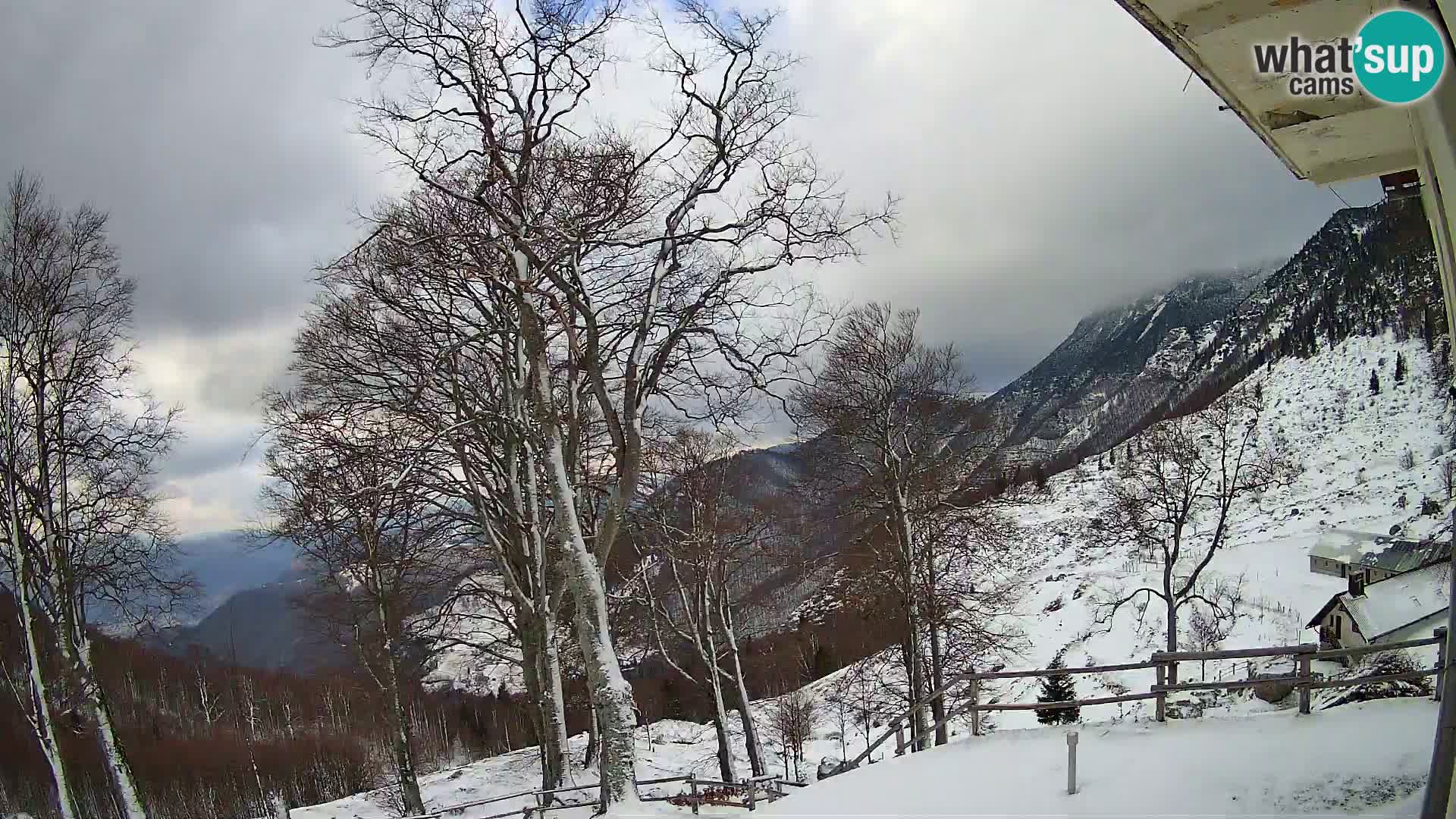 Refuge de la montagne Planina Razor caméra en direct (1315) | vue sur Tolminski Migovec