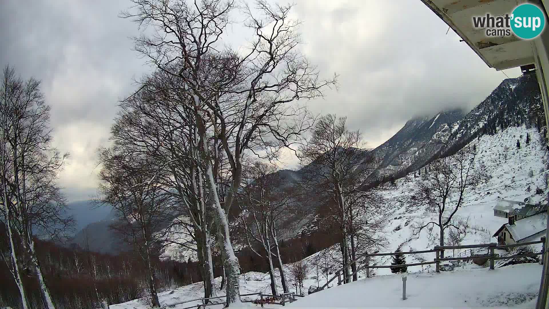 Baita di montagna Planina Razor webcam (1315) | vista su Tolminski Migovec