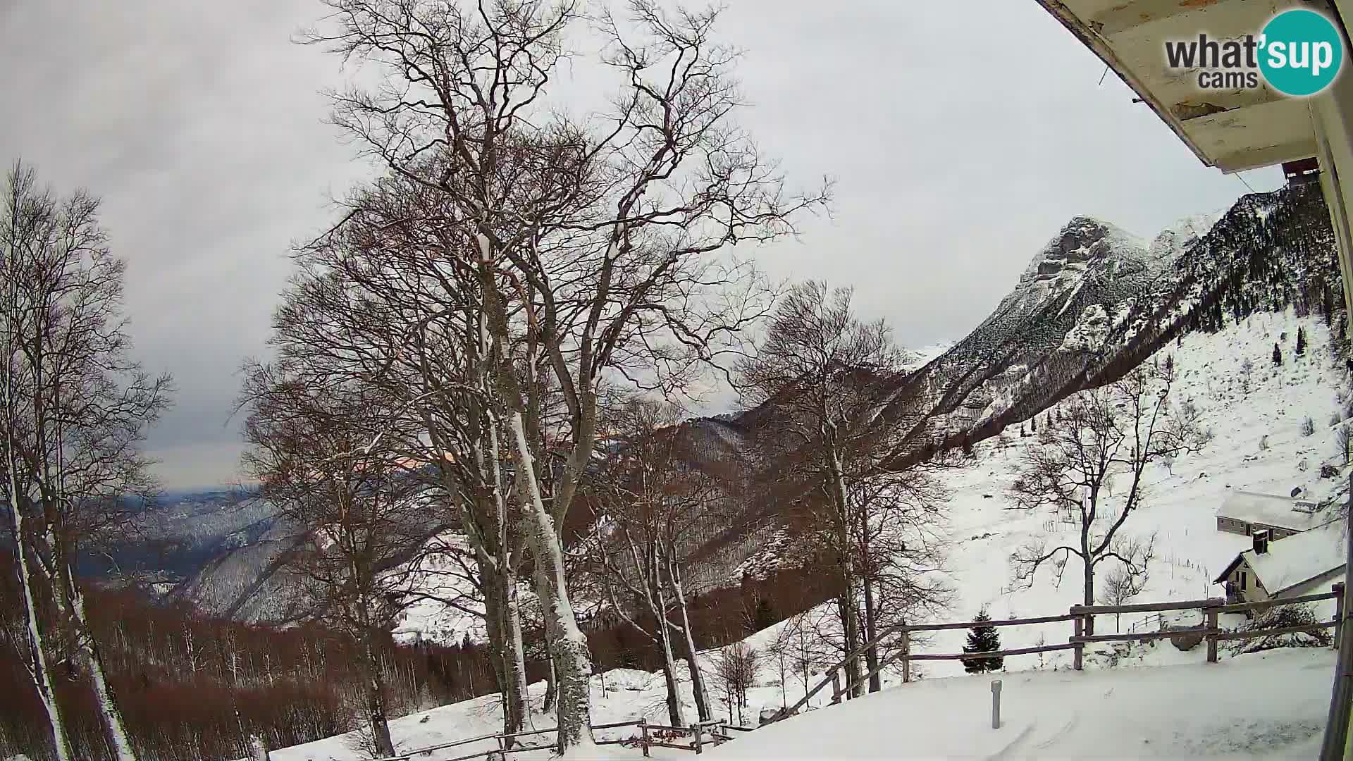 Refuge de la montagne Planina Razor caméra en direct (1315) | vue sur Tolminski Migovec