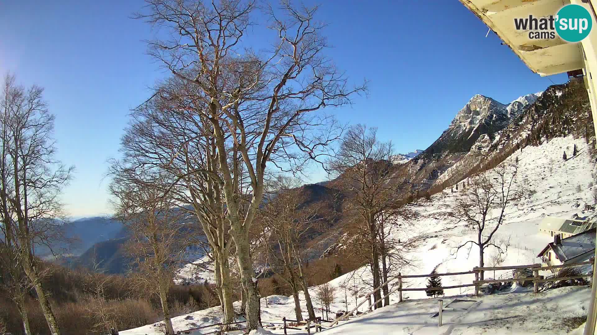 Baita di montagna Planina Razor webcam (1315) | vista su Tolminski Migovec