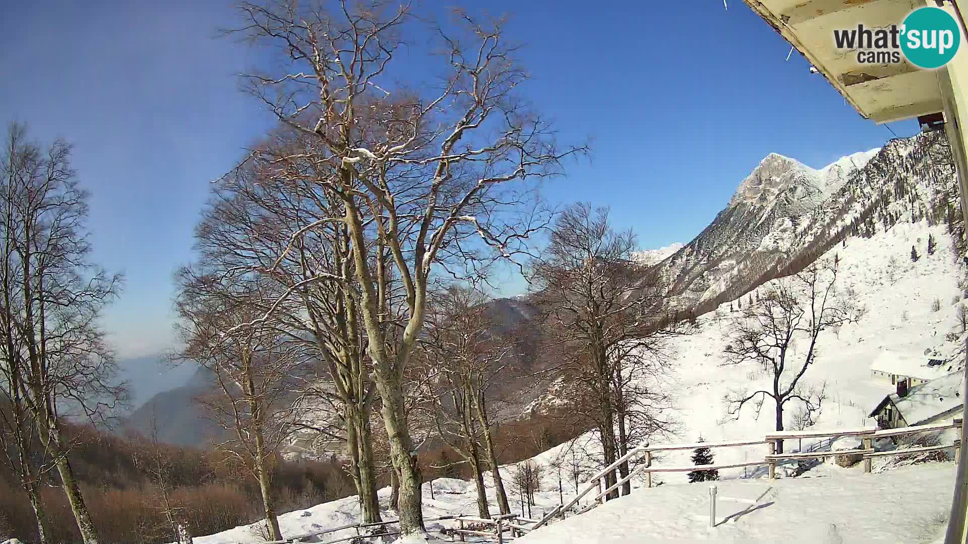 Planina Razor Mountain Hut live cam (1315) | view to Tolminski Migovec