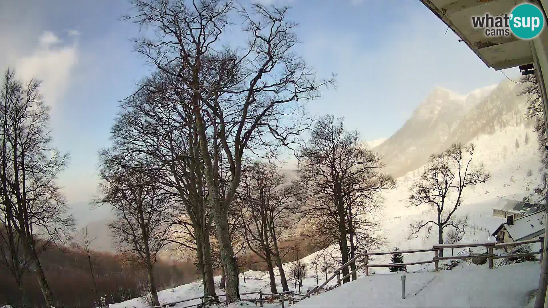 Baita di montagna Planina Razor webcam (1315) | vista su Tolminski Migovec