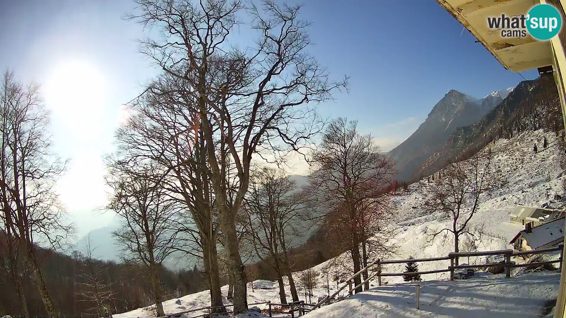 Baita di montagna Planina Razor webcam (1315) | vista su Tolminski Migovec