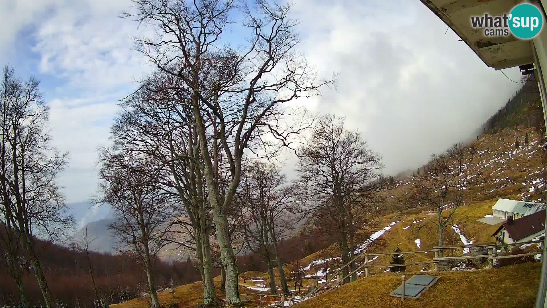 Cámara en vivo de la cabaña de montaña Planina Razor (1315) | vista hacia Tolminski Migovec