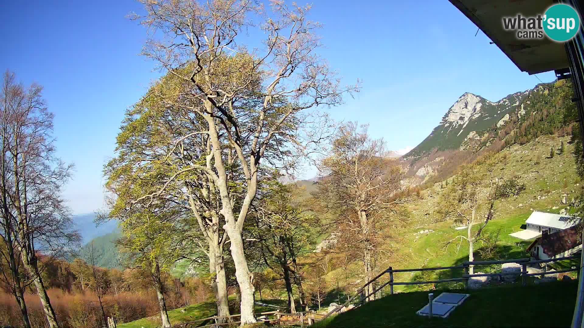 Refuge de la montagne Planina Razor caméra en direct (1315) | vue sur Tolminski Migovec