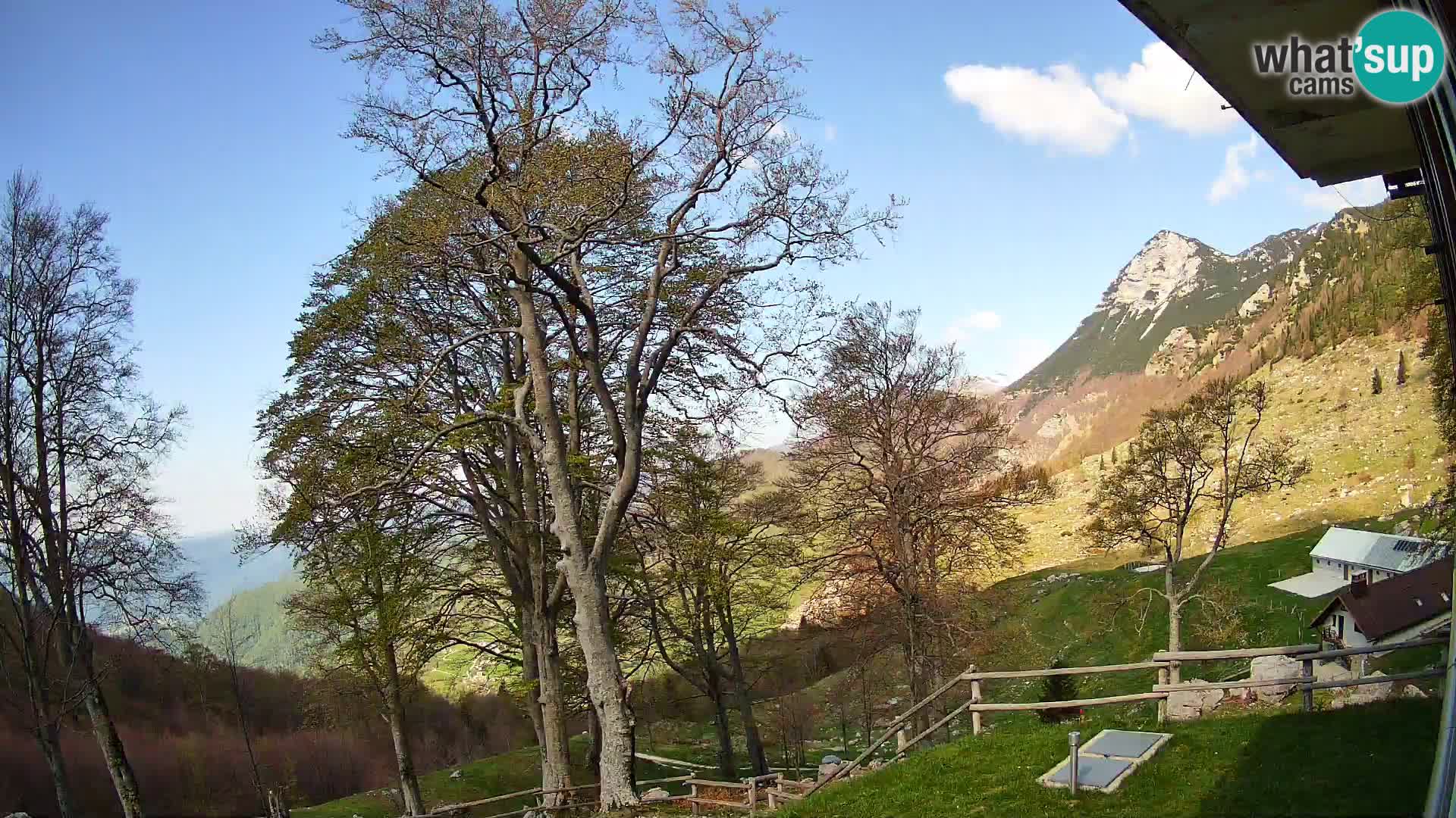 Planina Razor Mountain Hut live cam (1315) | view to Tolminski Migovec