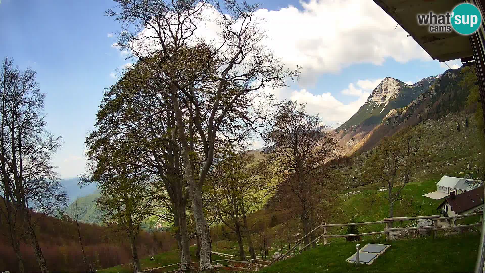 Planina Razor Mountain Hut live cam (1315) | view to Tolminski Migovec