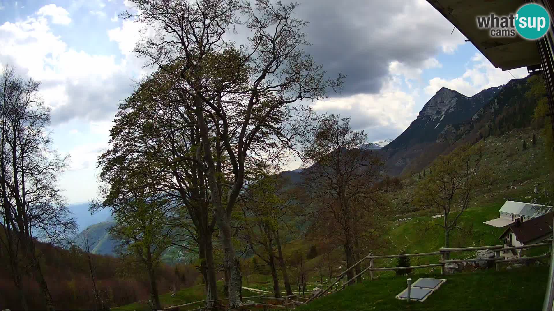 Cámara en vivo de la cabaña de montaña Planina Razor (1315) | vista hacia Tolminski Migovec