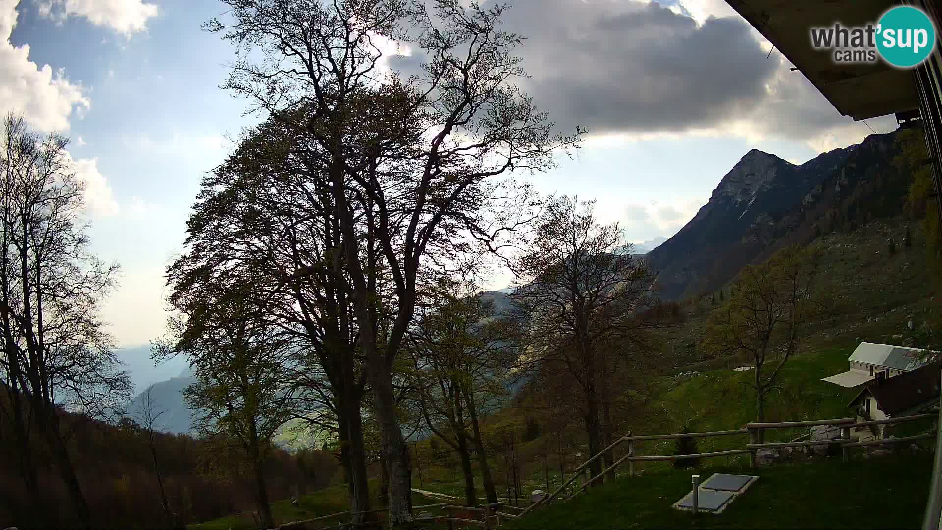Cámara en vivo de la cabaña de montaña Planina Razor (1315) | vista hacia Tolminski Migovec