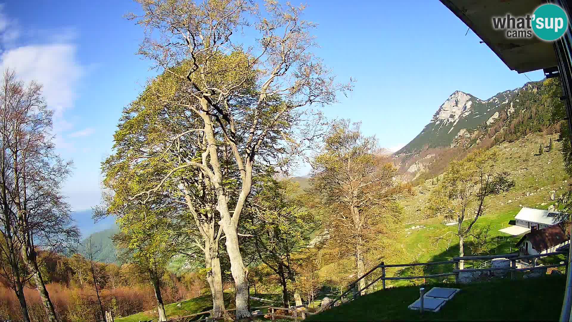Refuge de la montagne Planina Razor caméra en direct (1315) | vue sur Tolminski Migovec