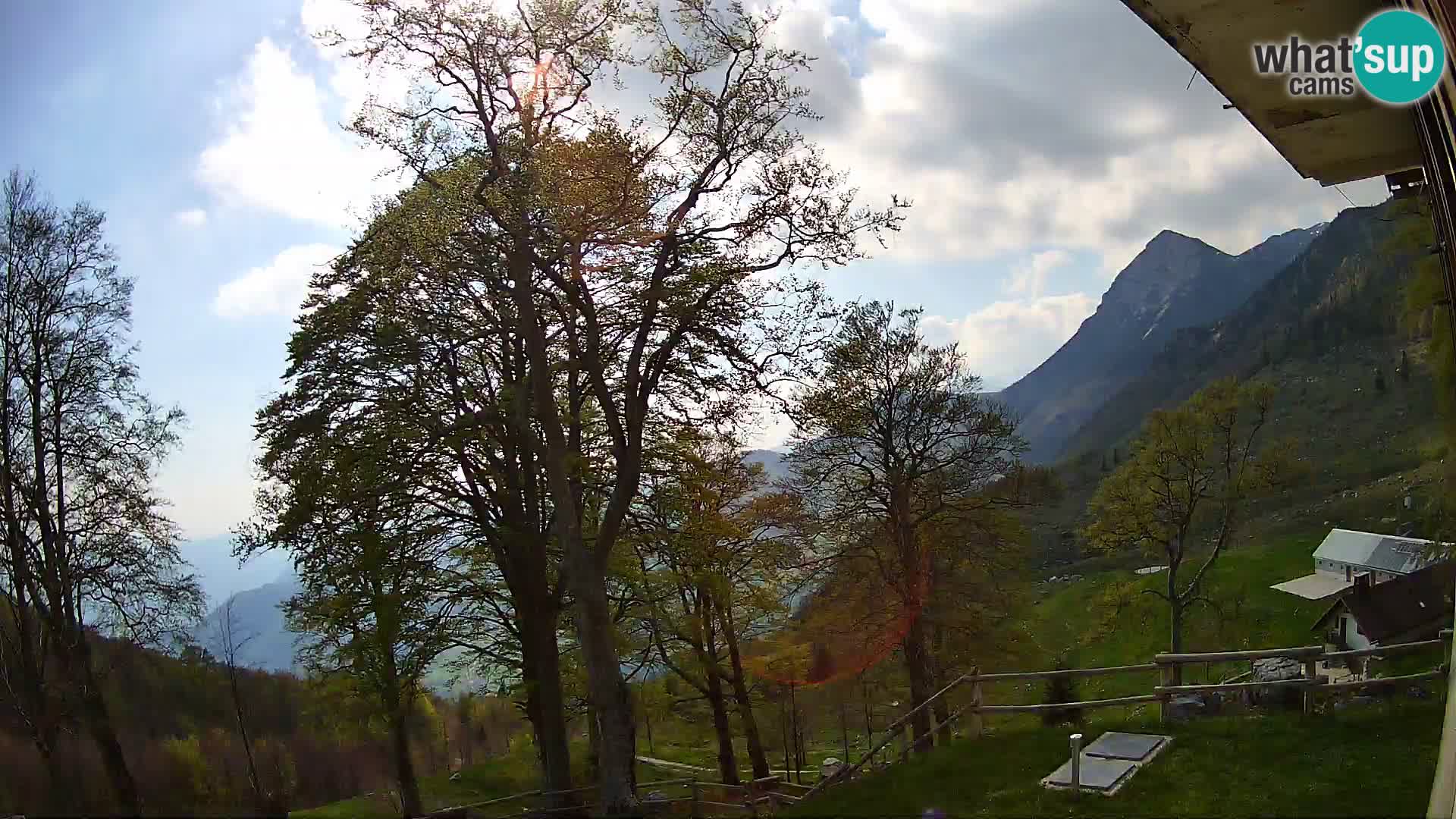 Baita di montagna Planina Razor webcam (1315) | vista su Tolminski Migovec