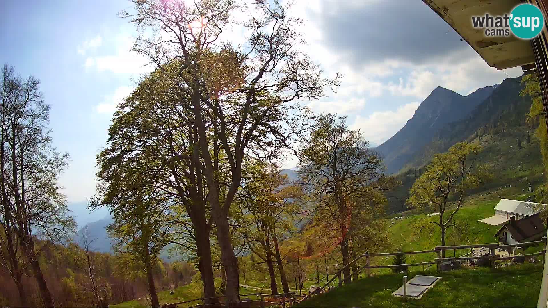 Baita di montagna Planina Razor webcam (1315) | vista su Tolminski Migovec
