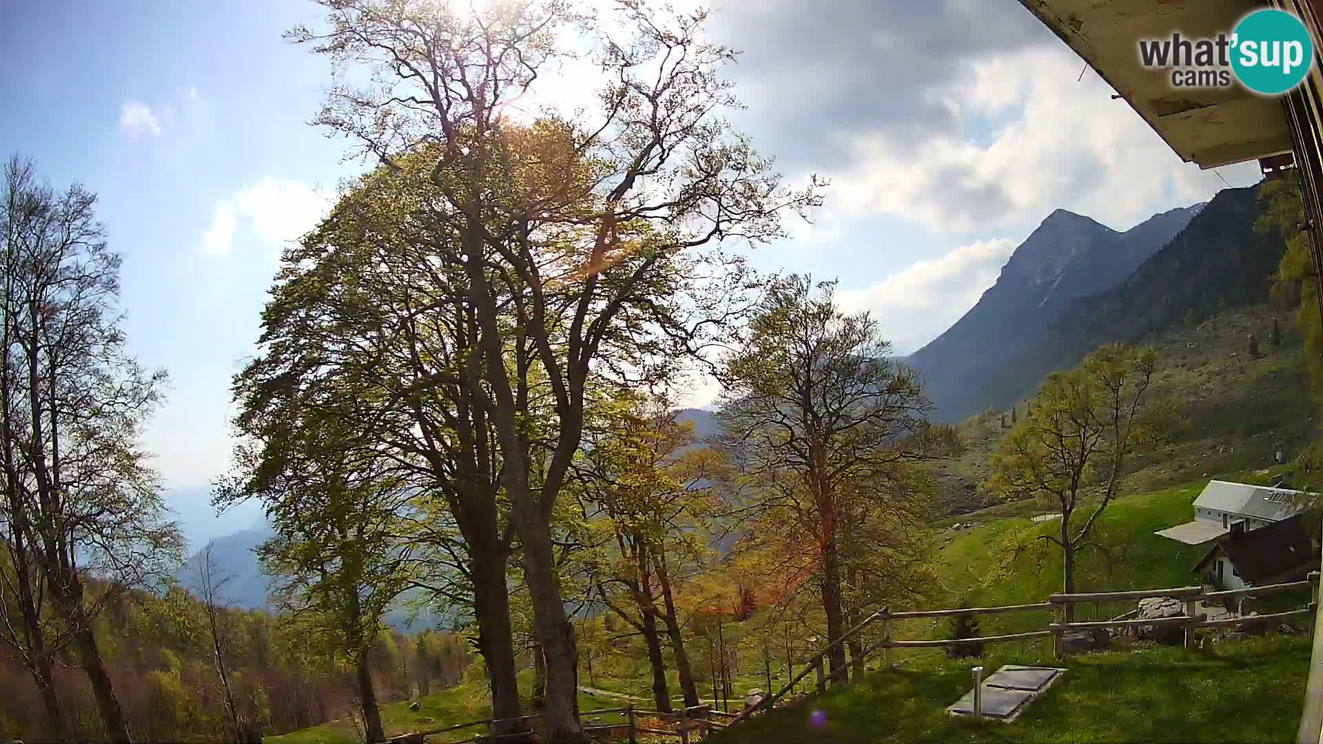 Baita di montagna Planina Razor webcam (1315) | vista su Tolminski Migovec