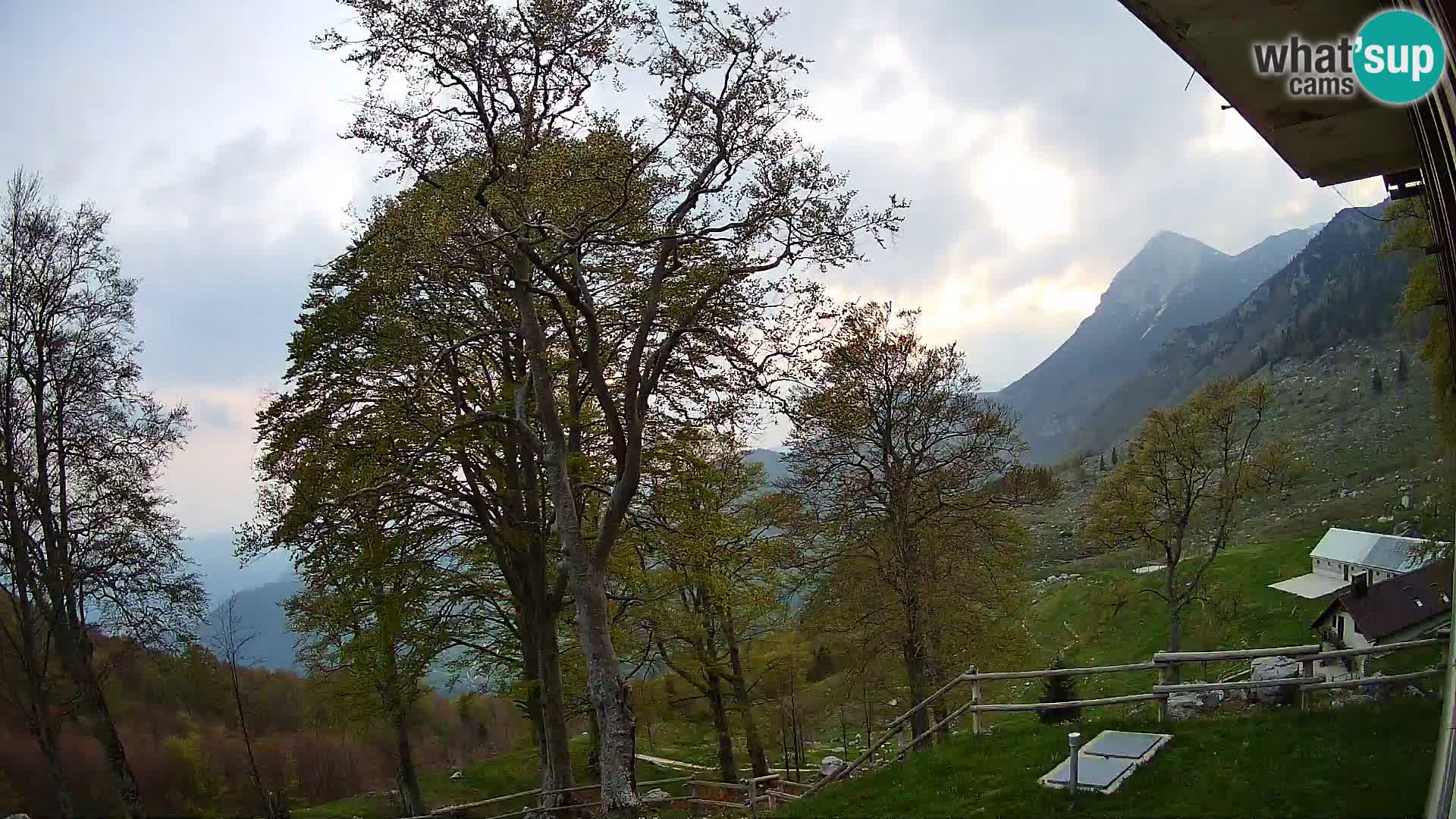 Refuge de la montagne Planina Razor caméra en direct (1315) | vue sur Tolminski Migovec