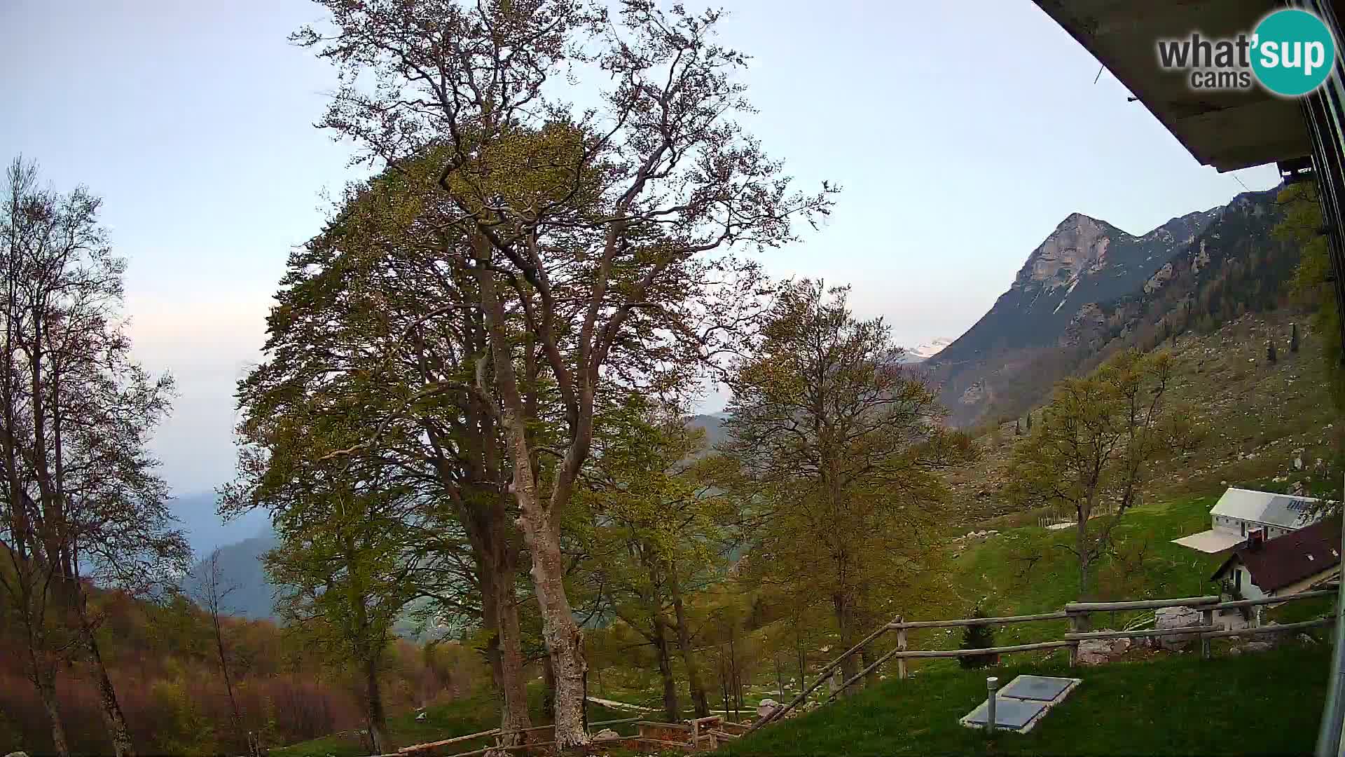 Planina Razor Mountain Hut live cam (1315) | view to Tolminski Migovec