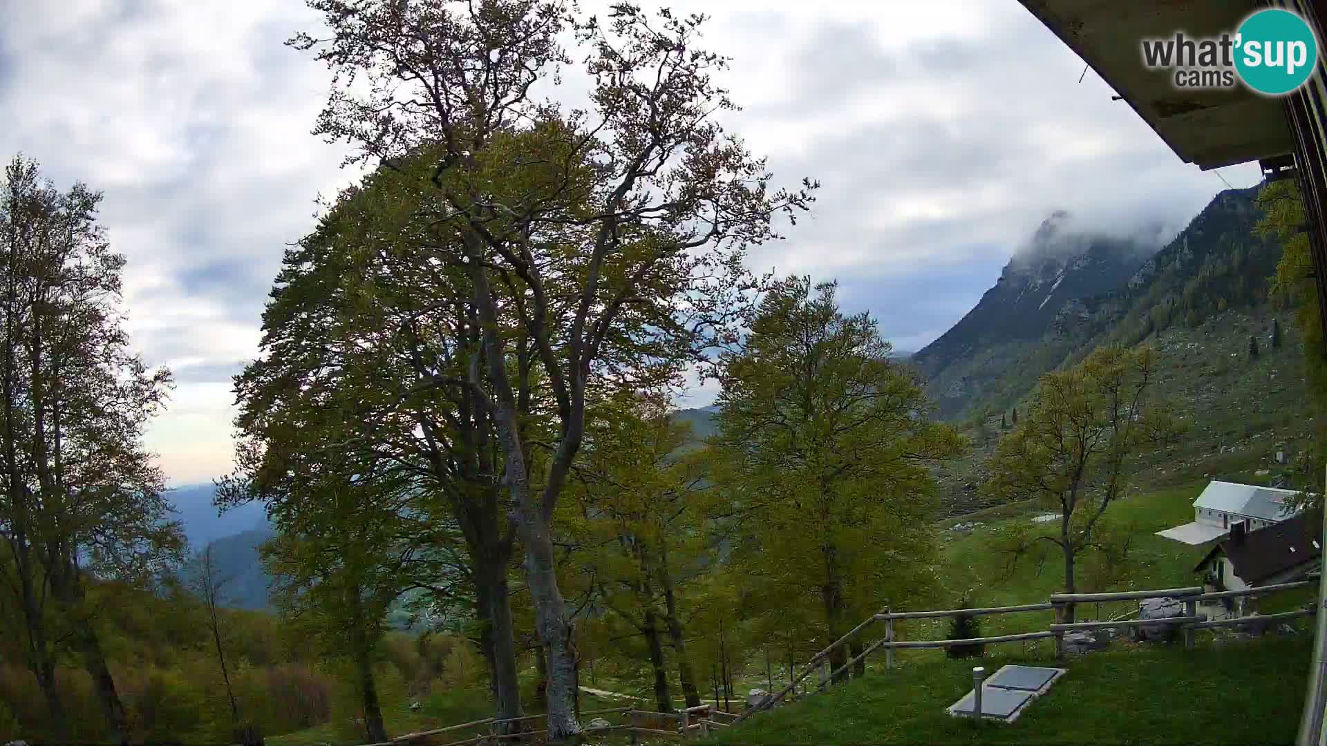 Planina Razor Mountain Hut live cam (1315) | view to Tolminski Migovec