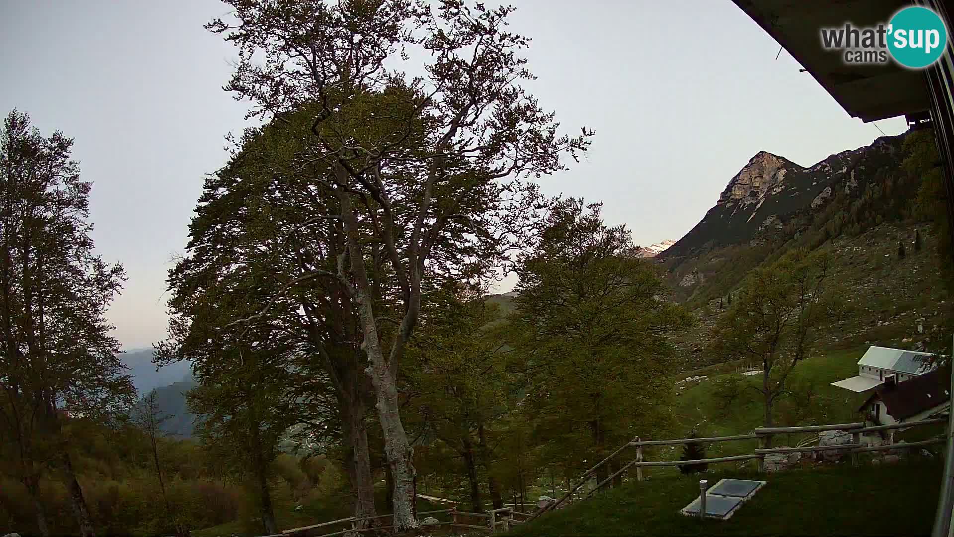 Baita di montagna Planina Razor webcam (1315) | vista su Tolminski Migovec